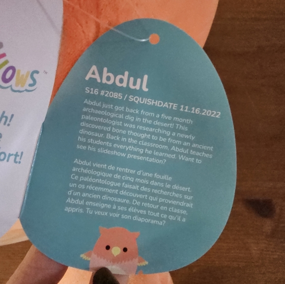 NWT 16” Abdul the Orange Griffin Squishmallow - Picture 6 of 8